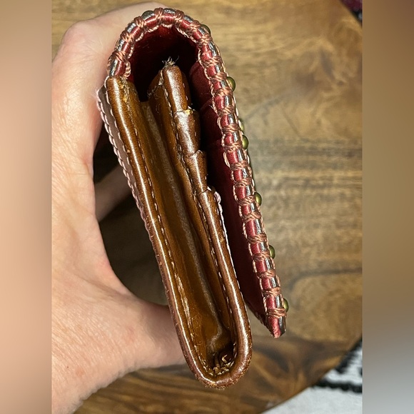 COACH Mia Punch Pink SOHO Suede & Leather Studded and Whipstitched Wallet - Picture 5 of 16